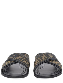 Fendi Men's Slide Con Brown