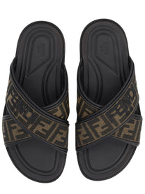 Fendi Men's Slide Con Brown