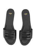 Fendi Women's Leather Slide Black, view 4