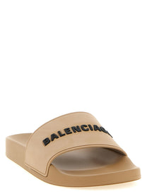 Balenciaga Slide Pool Sandals Beige