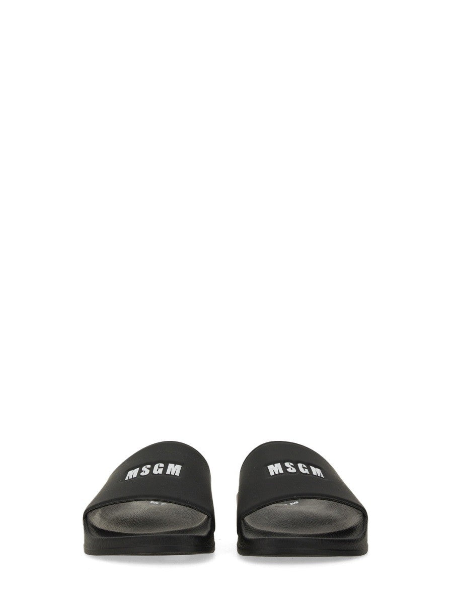 MSGM Women's Slide Sandal Black