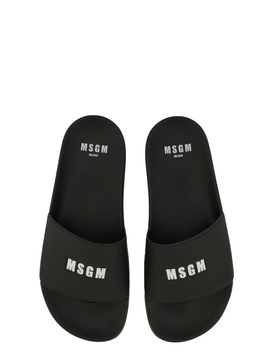 MSGM Women's Slide Sandal Black