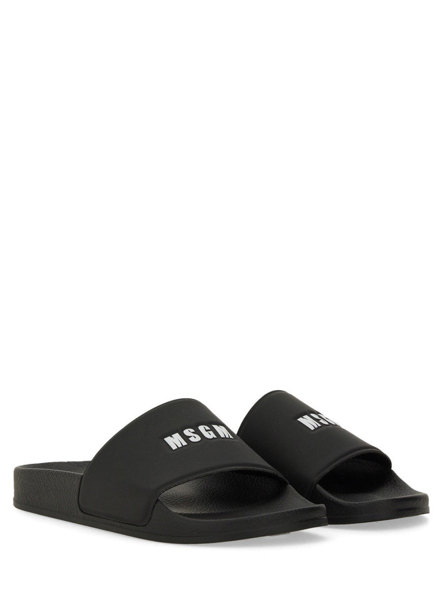 MSGM Women's Slide Sandal Black