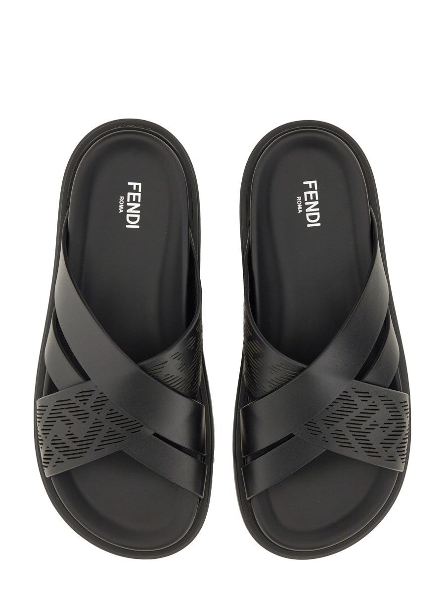Fendi Men's Slide Sandal Black