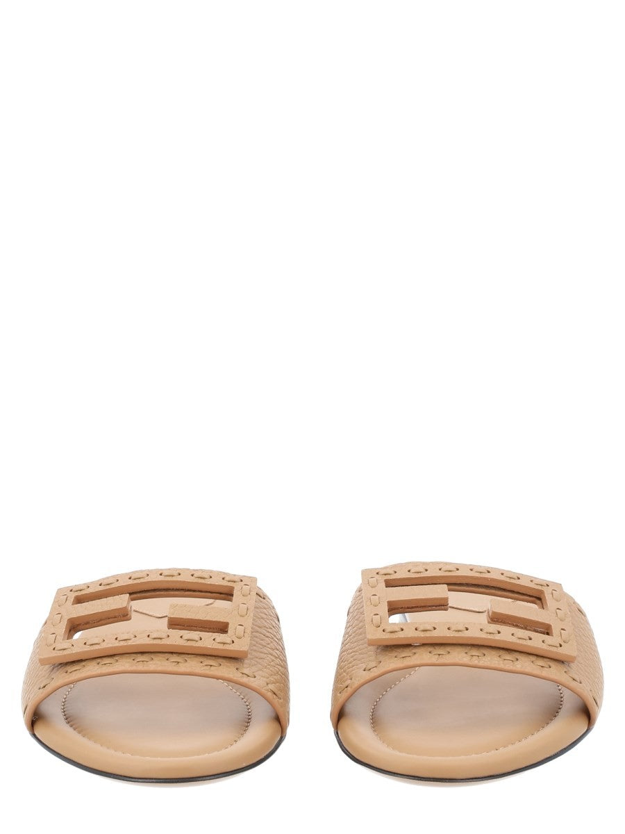 Fendi Women's Slide Tube with Fascia Beige, view 3