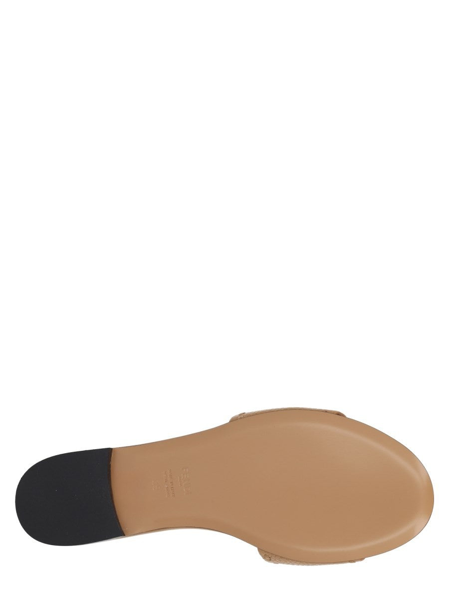 Fendi Women's Slide Tube with Fascia Beige, view 6
