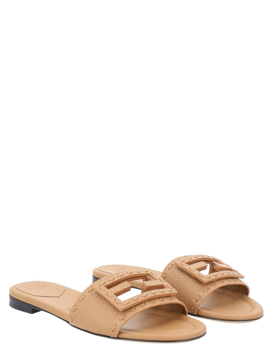 Fendi Women's Slide Tube with Fascia Beige, view 2