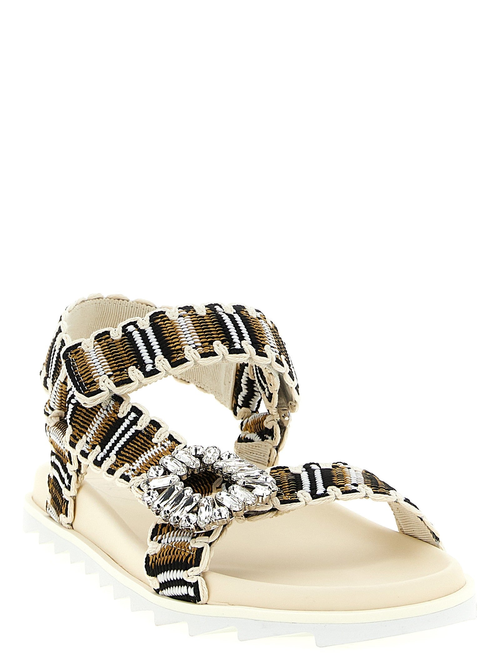 Roger Vivier Slidy Viv Trek Sandals Gold