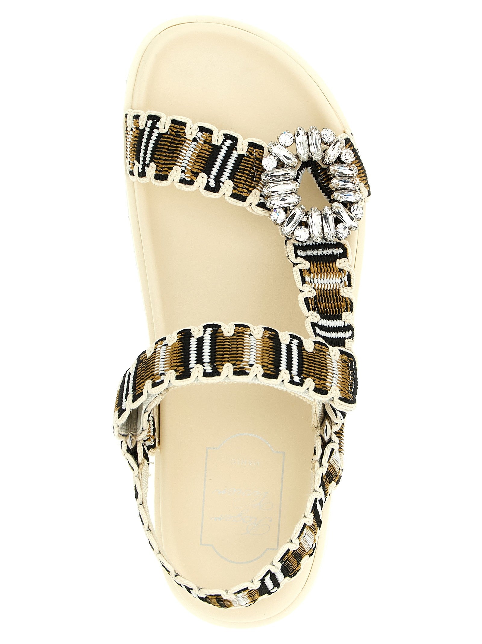 Roger Vivier Slidy Viv Trek Sandals Gold