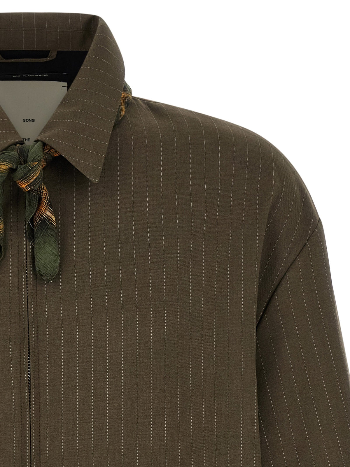 Song For The Mute Slim Coach Jacket Brown