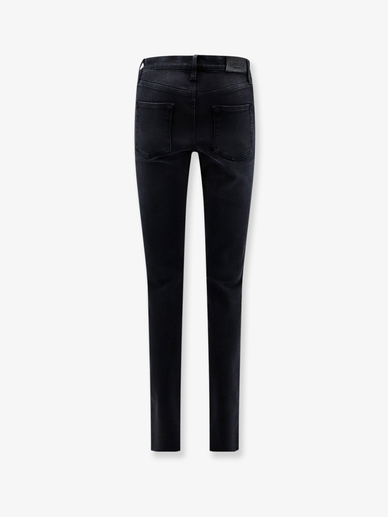 Gucci Women's Slim Fit Black Denim Trousers Black