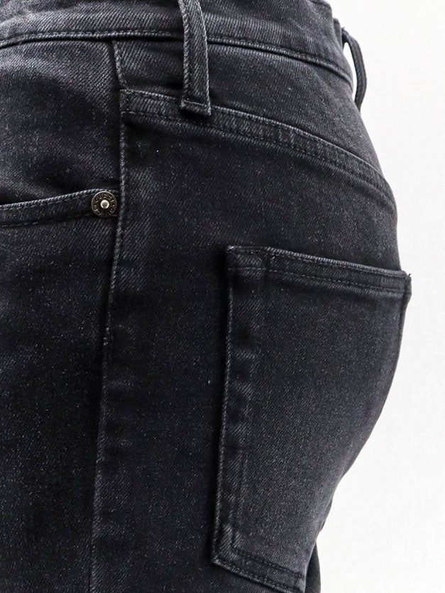 Gucci Women's Slim Fit Black Denim Trousers Black