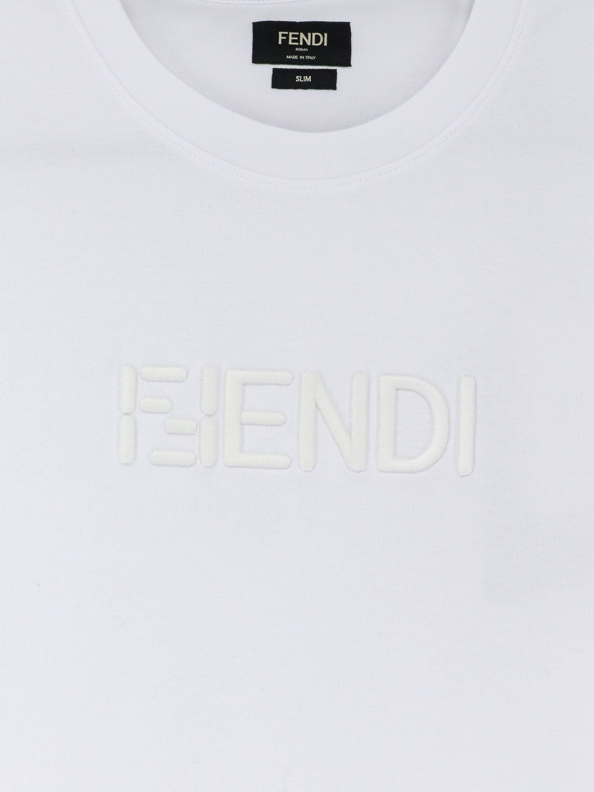 Fendi Men's Slim Fit Cotton Shirt White