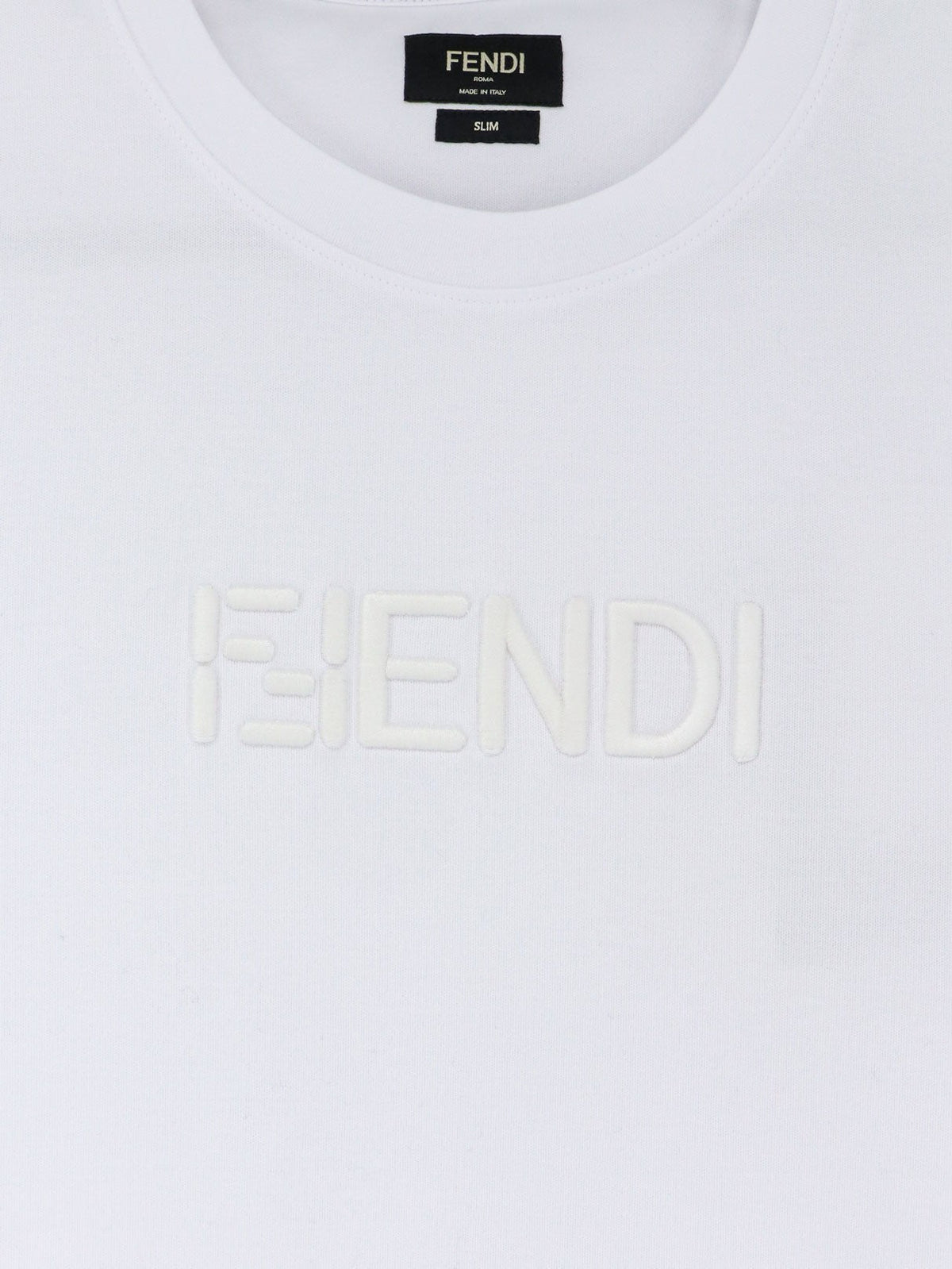 Fendi Men's Slim Fit Cotton Shirt White, view 3