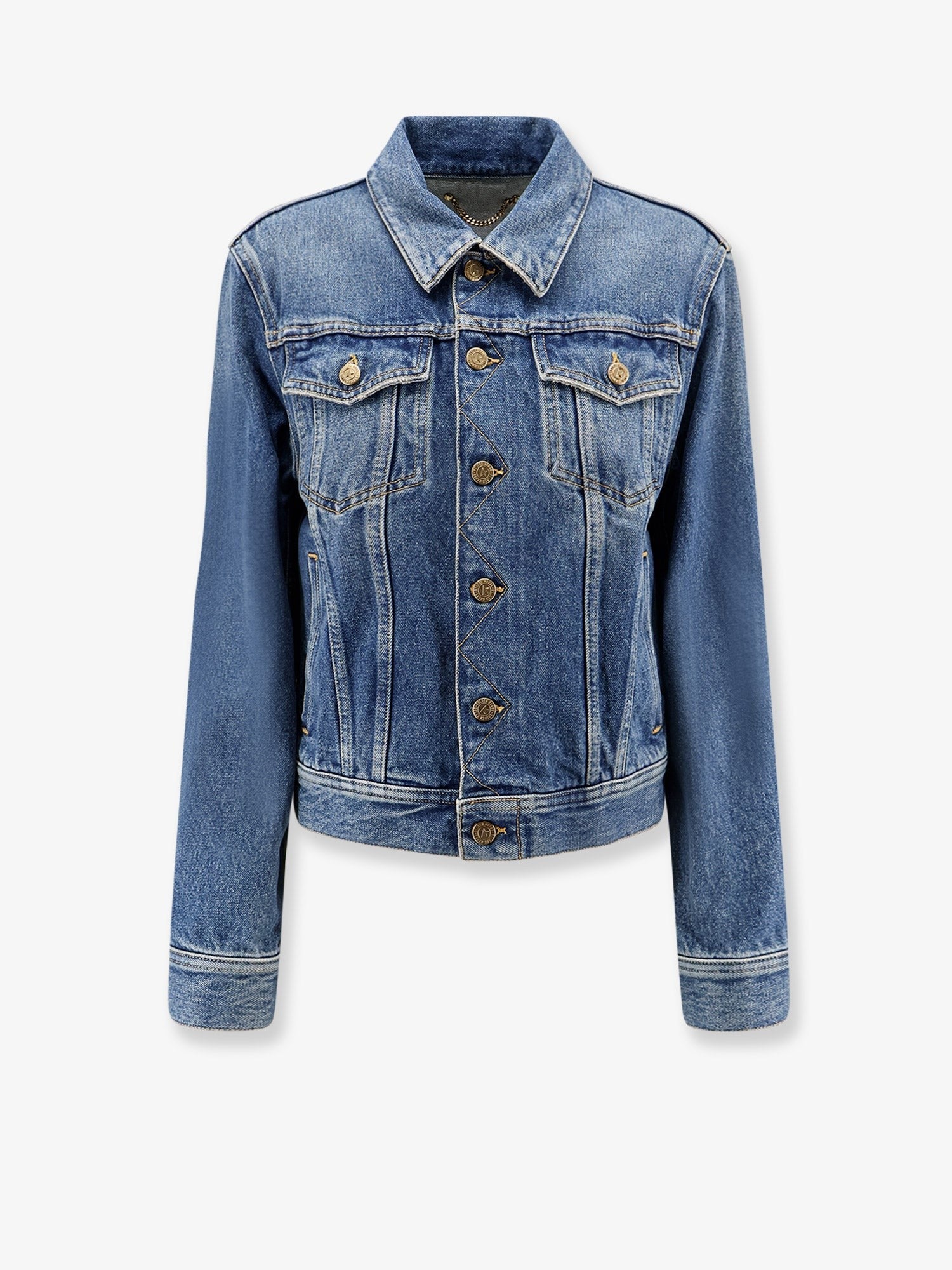 Golden Goose Women's Slim Fit Denim Jacket Blue