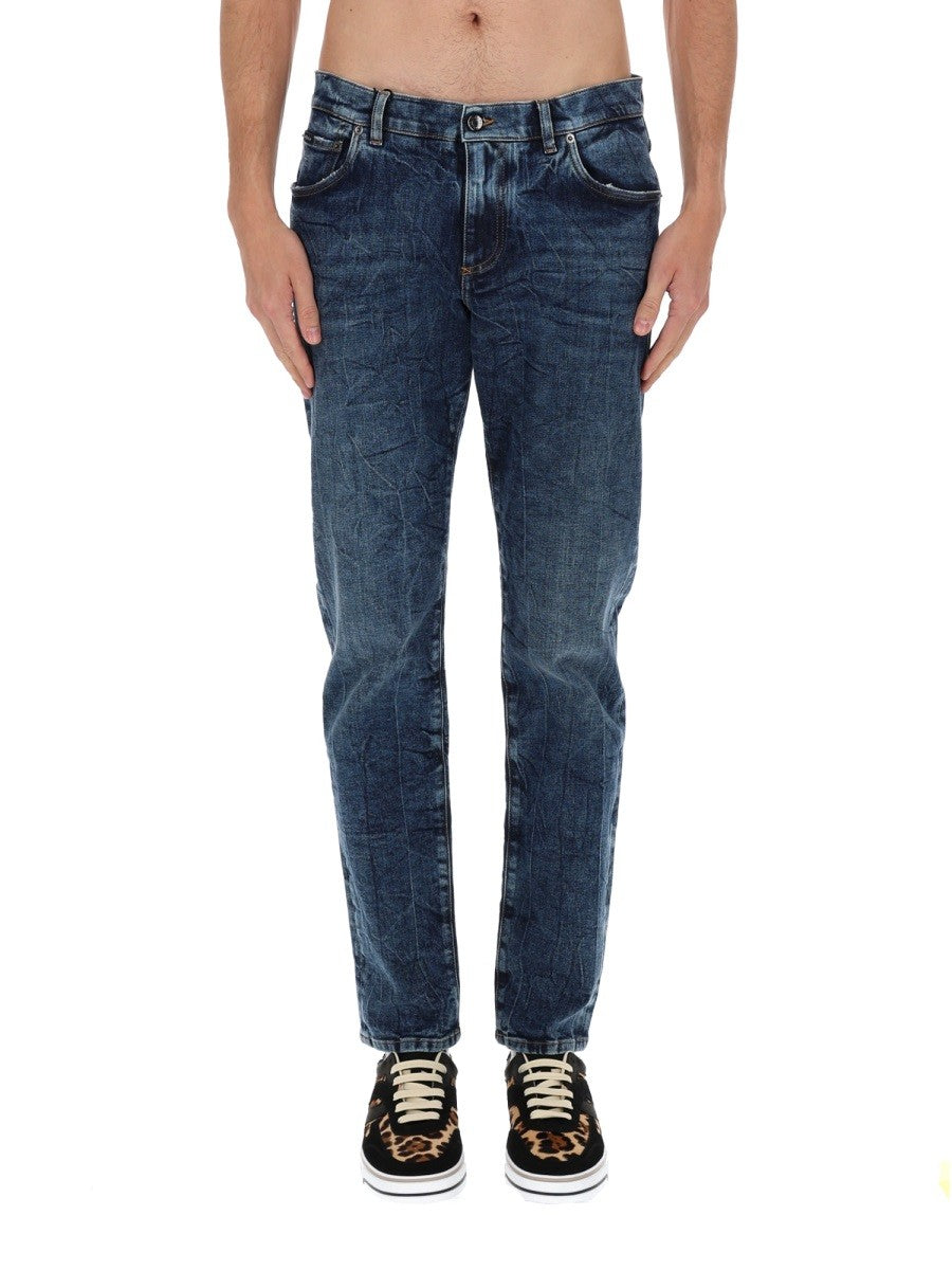 Dolce &amp; Gabbana Men's Slim Fit Jeans Blue