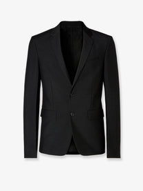 Fendi Men's Slim Fit Kid Mohair Blazer Black