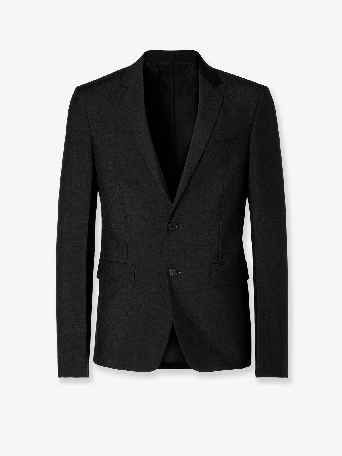 Fendi Men's Slim Fit Kid Mohair Blazer Black