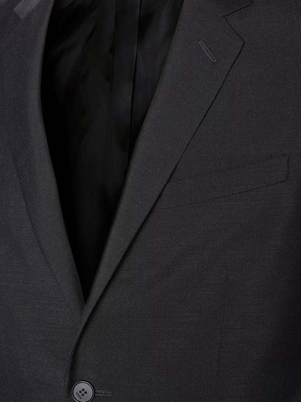 Fendi Men's Slim Fit Kid Mohair Blazer Black