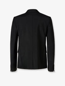 Fendi Men's Slim Fit Kid Mohair Blazer Black