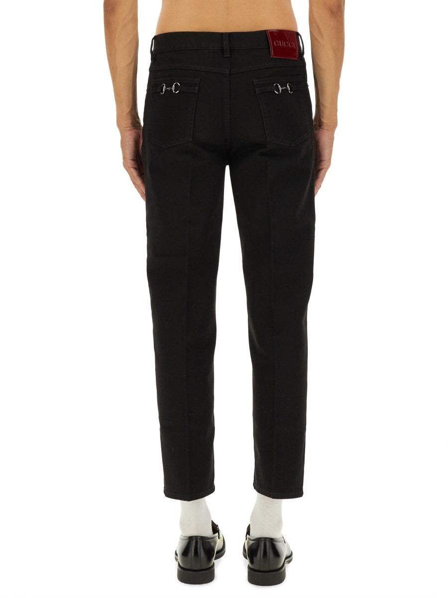 Gucci Men's Slim Fit Pants Black, view 4