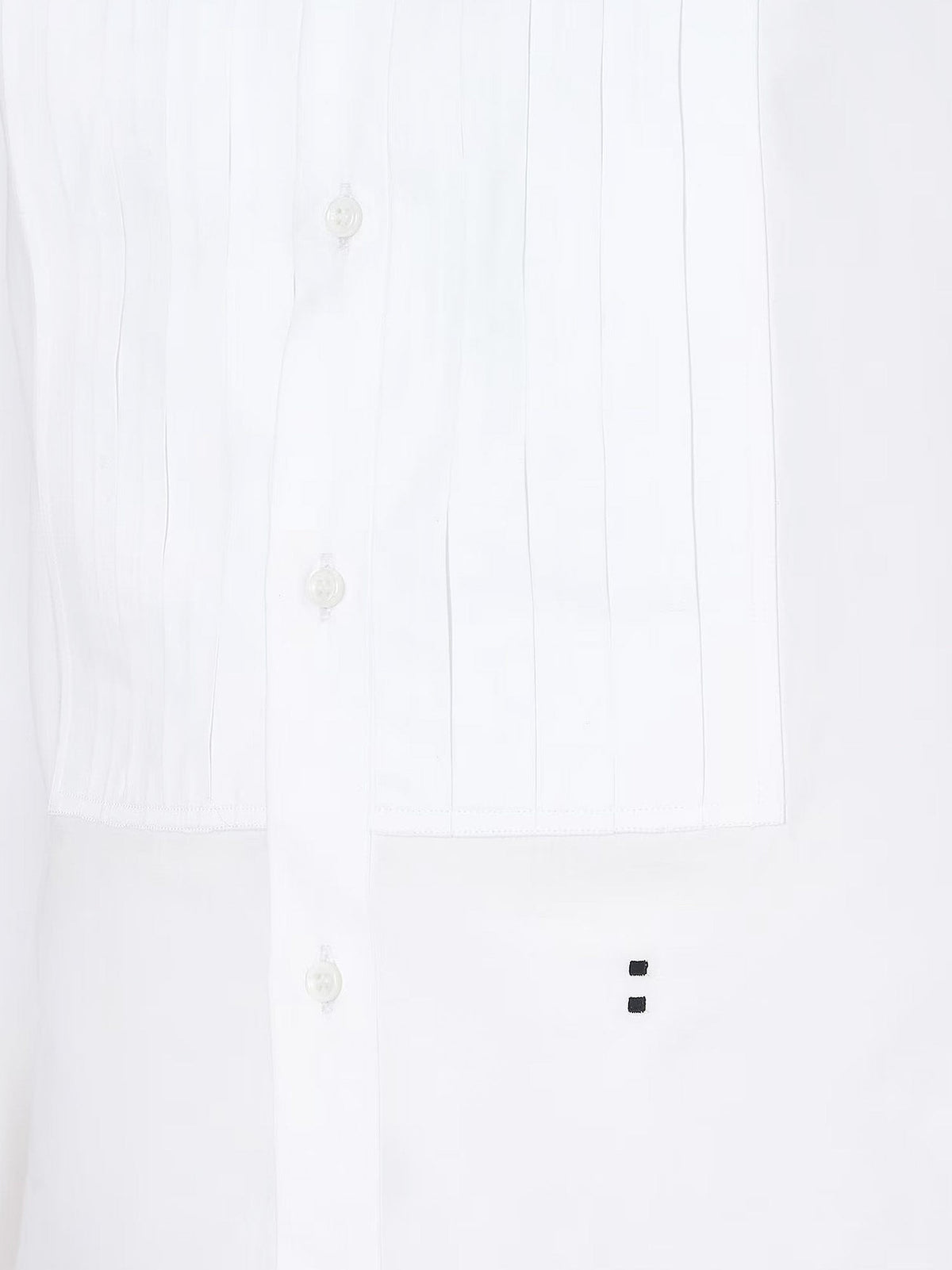 Fendi Men's Slim Fit Poplin Shirt White, view 3