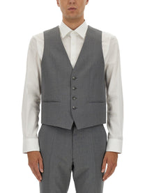 Boss Men's Slim Fit Vest Grey