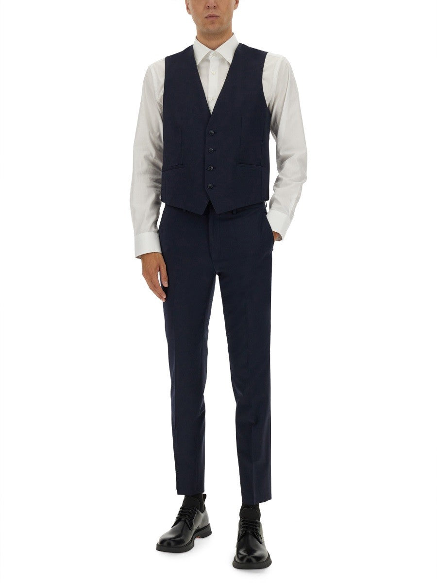 HUGO BOSS Men's Slim Fit Vest Blue, view 2