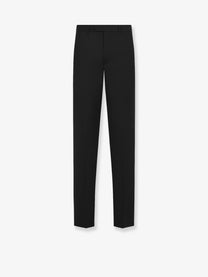 Dior Men's Slim Fit Virgin Wool and Mohair Trousers Black Dior