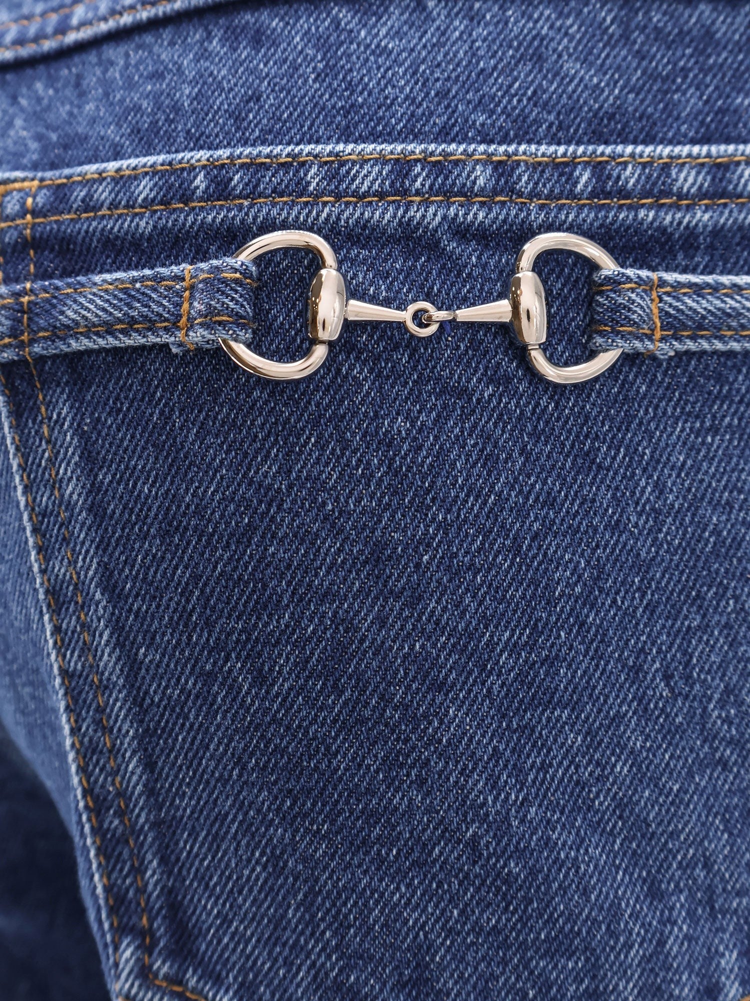 Gucci Men's Slim Five Pocket Jeans Blue