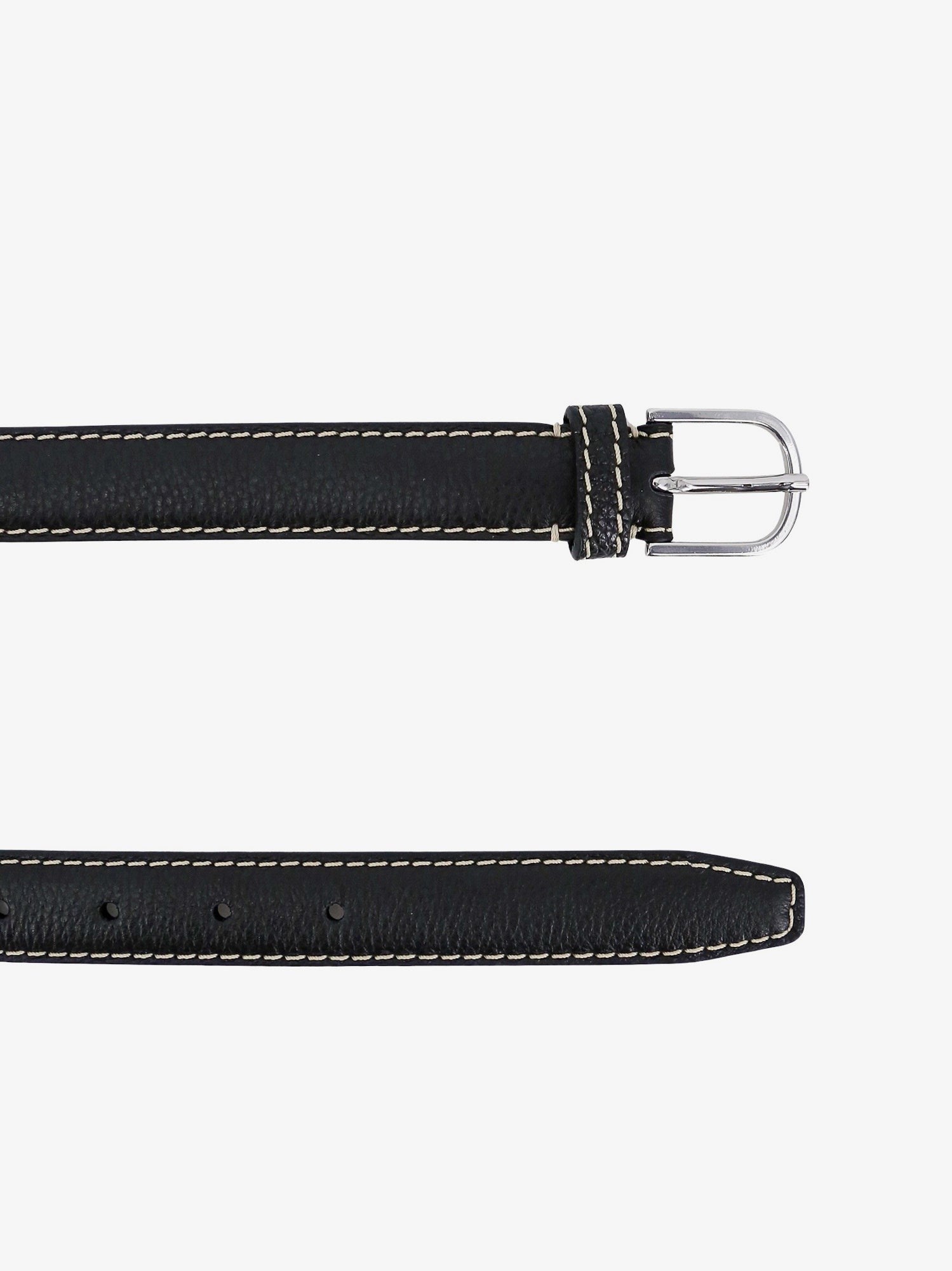 Toteme Women's Slim Grained Leather Belt Black