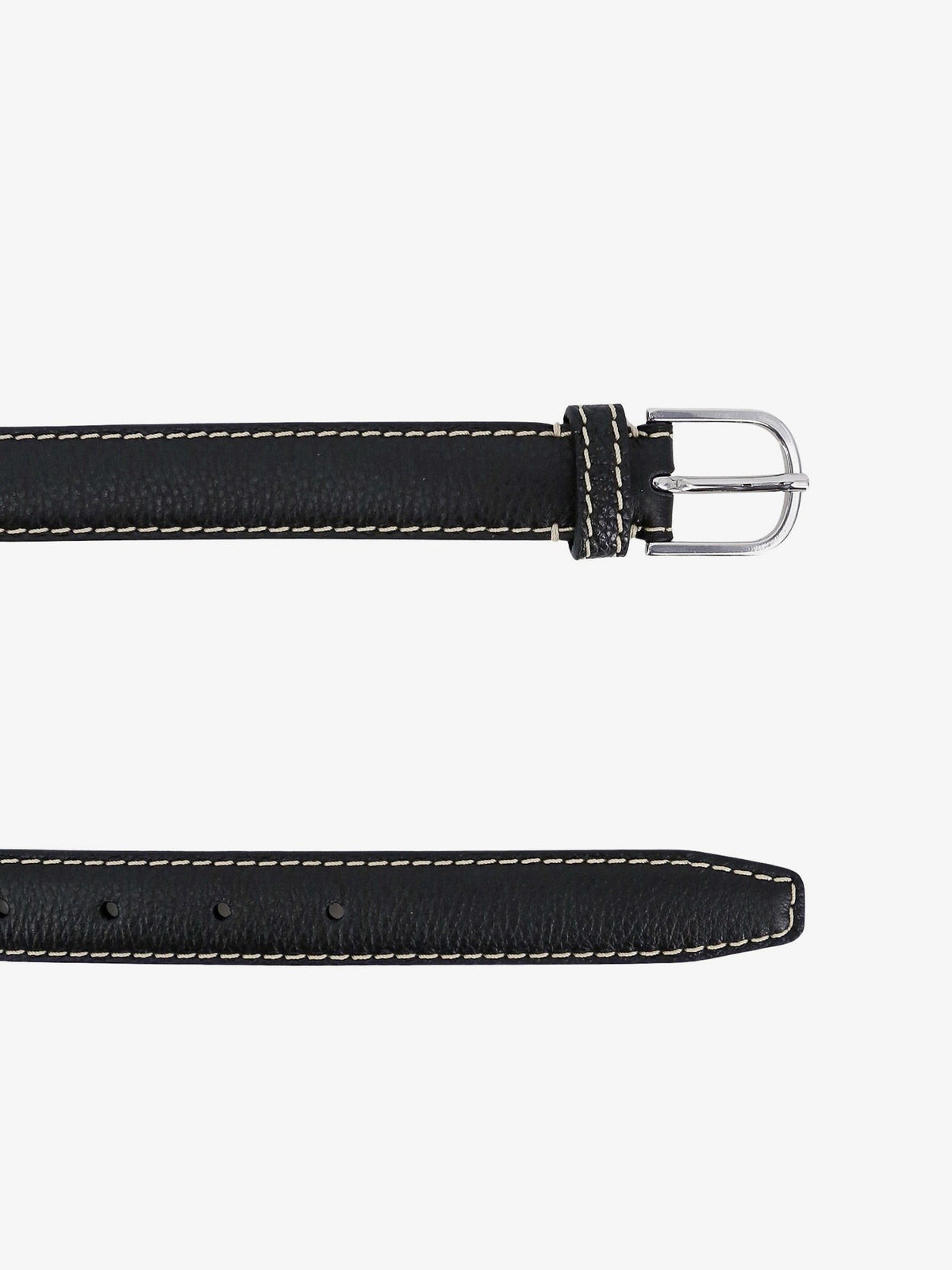 Toteme Women's Slim Grained Leather Belt Black, view 3