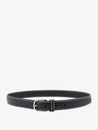 Toteme Women's Slim Grained Leather Belt Black