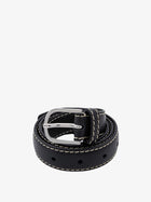 Toteme Women's Slim Grained Leather Belt Black, view 4