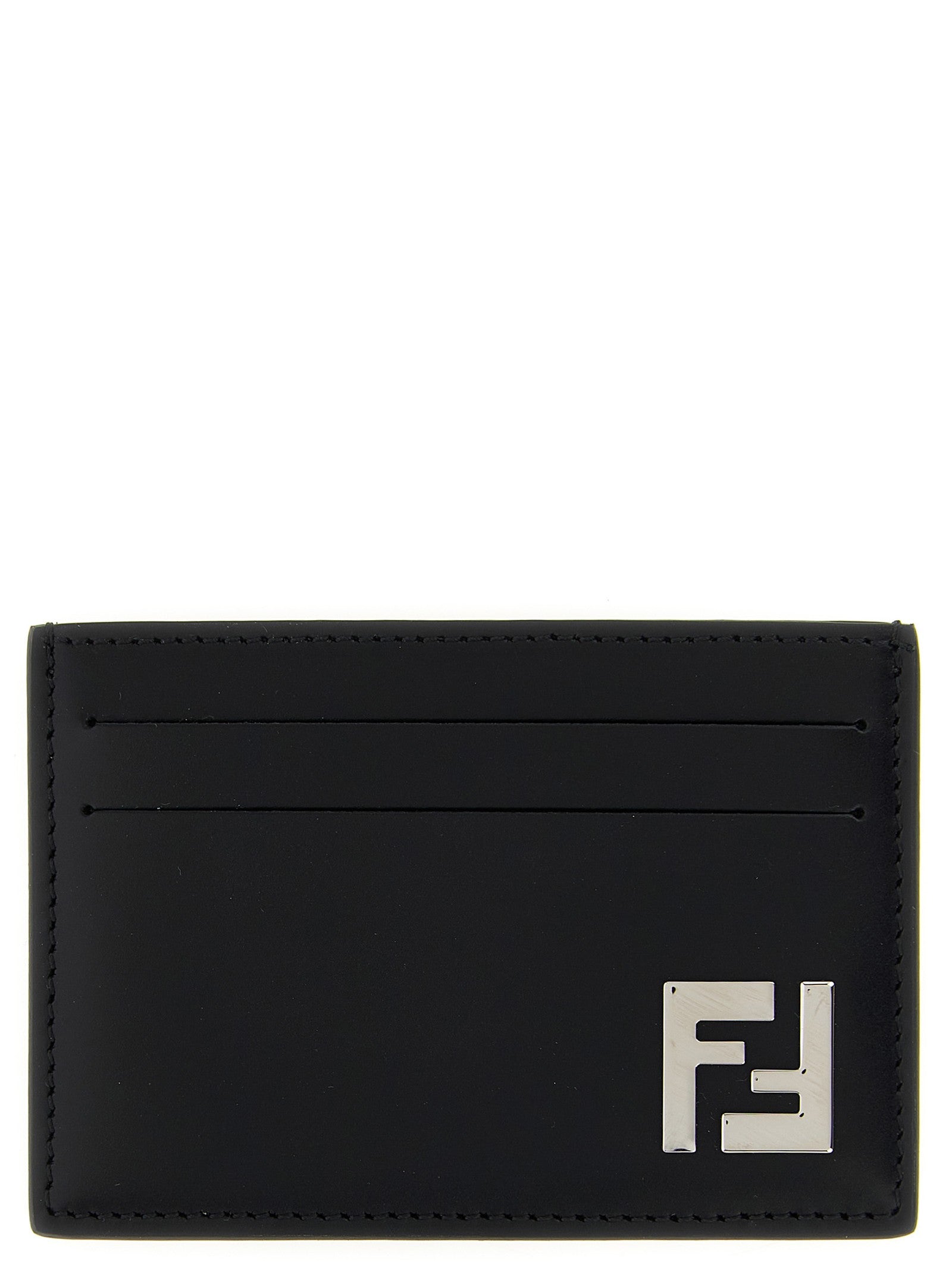 Fendi Slim Squared FF Card Holder Black