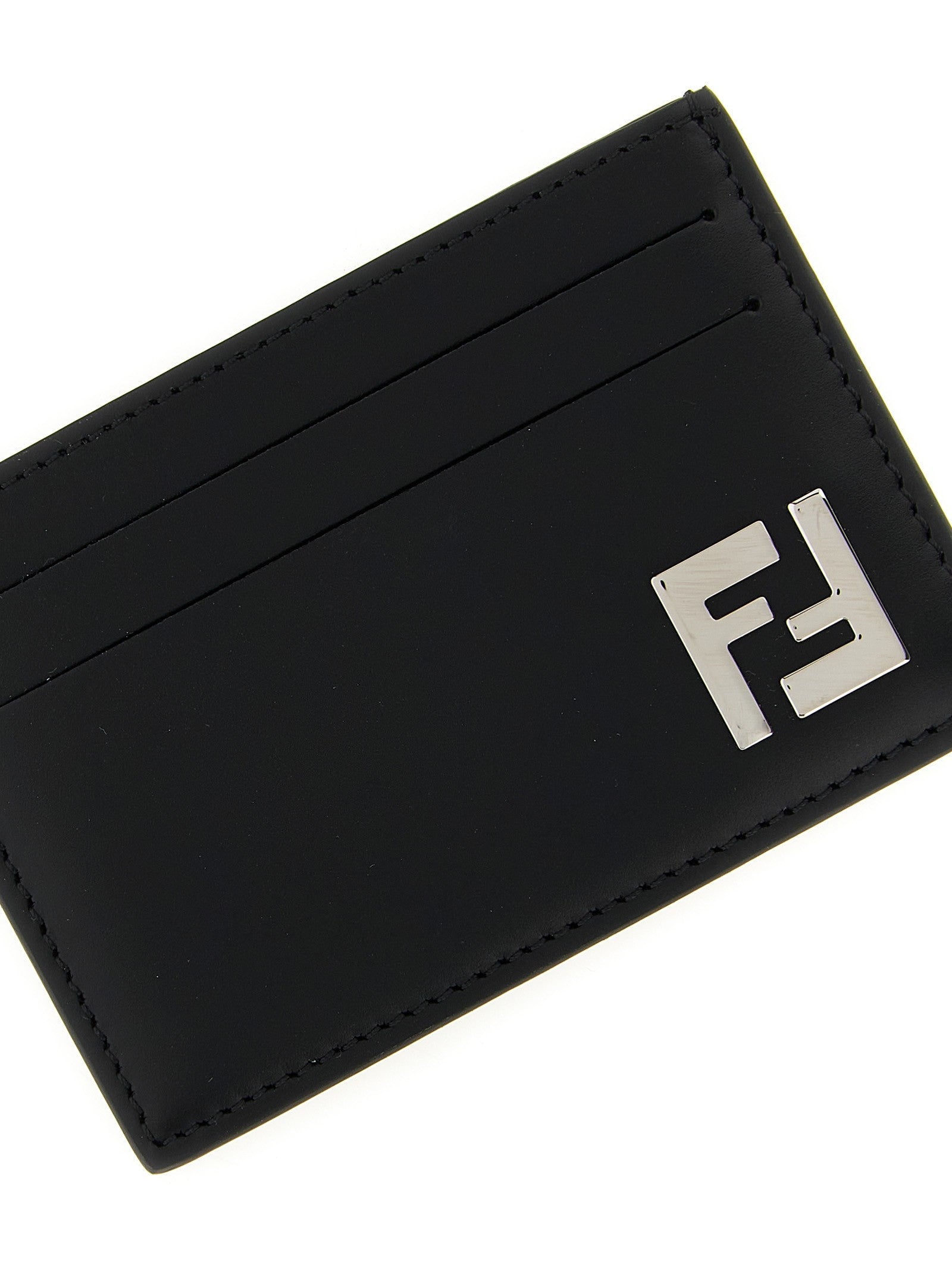 Fendi Slim Squared FF Card Holder Black