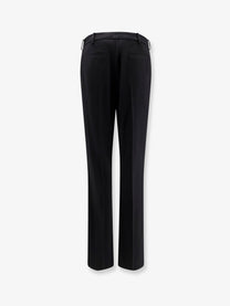 Balenciaga Women's Slim Tailored Wool Trousers Black