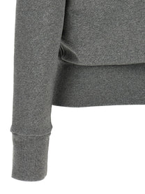 Balenciaga Slim Zip Sweatshirt Grey