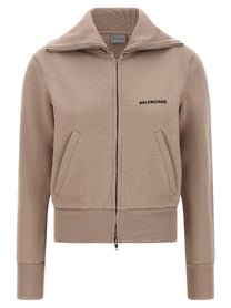 Balenciaga Slim Zip Sweatshirt Blue