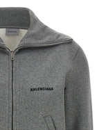 Balenciaga Slim Zip Sweatshirt Grey