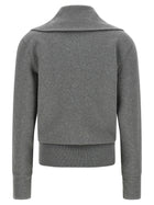 Balenciaga Slim Zip Sweatshirt Grey
