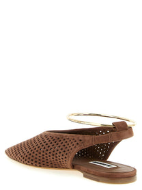 Jil Sander Sling Back Ballet Flats Brown