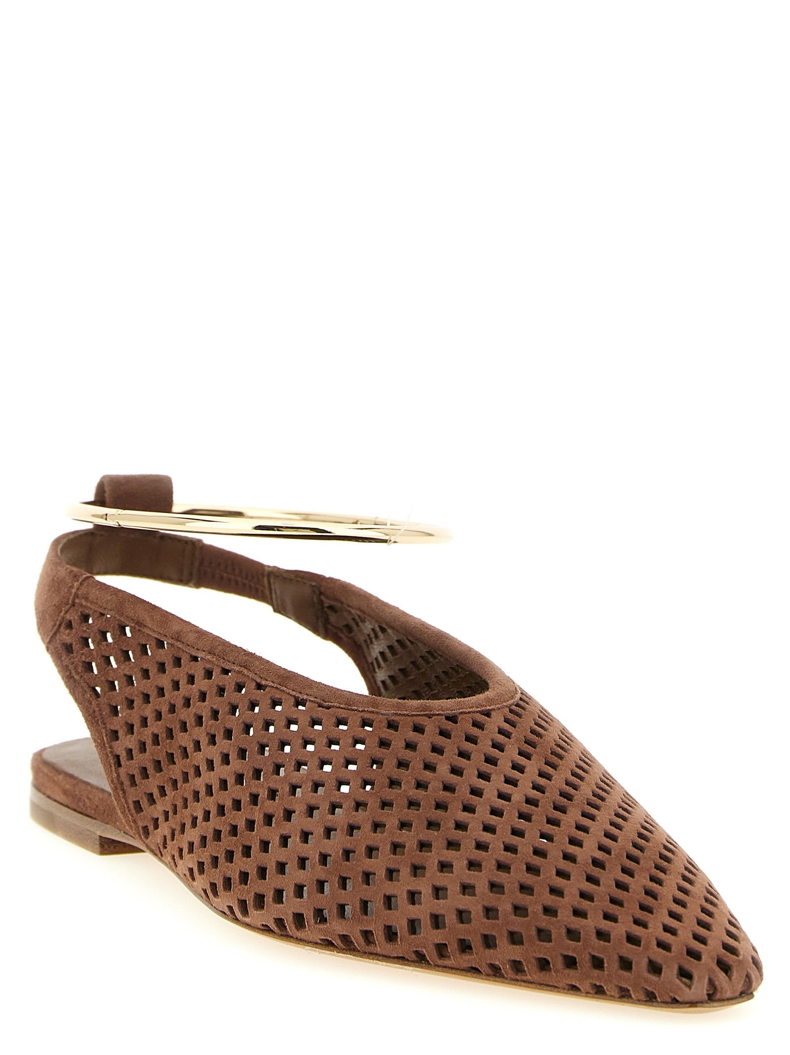 Jil Sander Sling Back Ballet Flats Brown