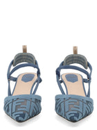 Fendi Women's Slingback Colibrì Lite with Heeled Medium Blue
