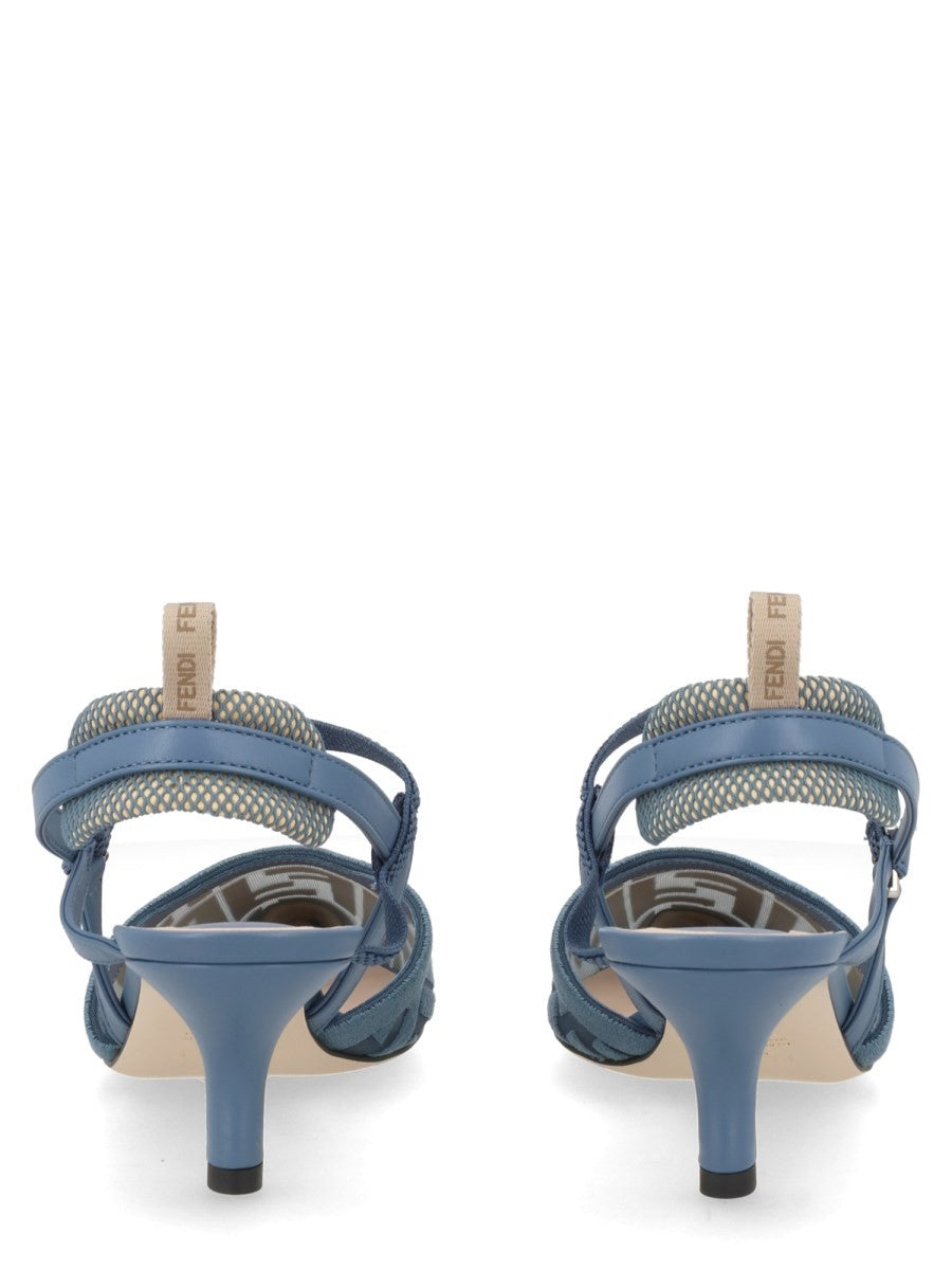 Fendi Women's Slingback Colibrì Lite with Heeled Medium Blue