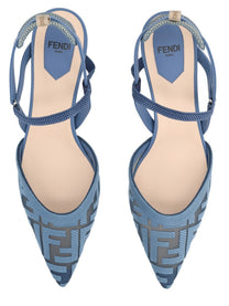 Fendi Women's Slingback Colibrì Lite with Heeled Medium Blue