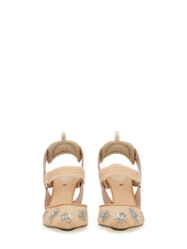 Fendi Women's Slingback Hummingbird Lite Beige