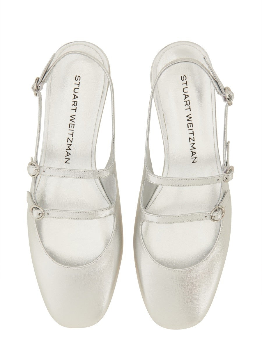 Stuart Weitzman Women's Slingback Pumps Benni Silver