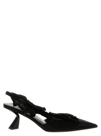 Nensi Dojaka Slingback Ruffles Black