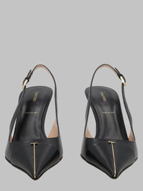 Tom Ford Women's Slingback Shiny Kid Black